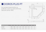 Поддон пятиугольный Radaway Doros Plus PT, 80x80, z wypełnieniem, белый