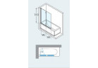 Шторки на ванну Novellini Young 2.0, двухстворчатые, 120x150, правый, profil хром