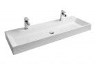 Раковина двойная Ravak Natural Duo 120x45 cm без перелива с отверстием pod baterię - белая 