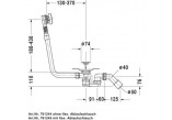 Набор сливной и переливной Duravit Quadroval, do ванны 
