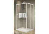 PYTAJ O RABAT ! Кабина Novellini Lunes 2.0 A угловая, 2 створки раздвижные z фиксированными панелями, размер 90-93 cm, стекло прозрачное, profil хром