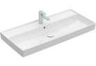 Раковина с тумбой Villeroy&Boch Collaro, 100x47cm, шлифованный низ, z переливом, CeramicPlus, Stone White
