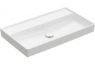 Раковина с тумбой Villeroy&Boch Collaro, 80x47cm, без перелива, bez otworów pod armaturę, CeramicPlus, Stone White