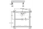 Стеллаж Huppe EasyFlat dla поддона o wymiarach 100x100cm