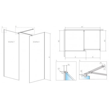 Душевая кабина Radaway Modo X I 120, przejrzysta, 1180x2000mm