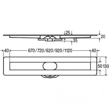 Линейный канал Viega Advantix с решёткой Visign ER13, 750mm