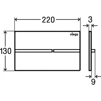 Кнопка WC Viega Prevista Visign for More 200, металлические, медь/золотой