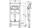 Инсталляция скрытого монтажа do WC Viega Prevista Dry, regulacja wysokości zawieszenia miski, 1120mm 