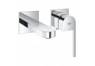 Смеситель для раковины на 2 отверстия Grohe Plus, скрытая, излив 147mm, хром