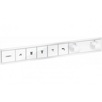Смеситель термостатическая Hansgrohe RainSelect, скрытая, 2 приёмника, чёрный мат.