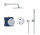 Душевой гарнитур Grohe Grohtherm, скрытый, верхний душ 210mm, смеситель термостатическая, хром