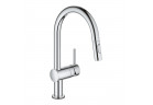 Электронная смеситель для мойки Grohe Minta Touch, однорычажный, выдвижной излив, хром