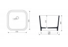 Накладная раковина Marmorin Balia 400x400x300 mm без отверстия под смеситель, без перелива белая 