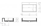 Раковина Marmorin Modico 800 с тумбой/накладная 800x430x145 mm
