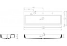 Раковина Marmorin Teo 120, 120x45 cm, встраиваемая в столешницу
