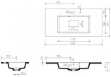 Раковина Marmorin Lira 800 80x39 cm, встраиваемая в столешницу