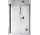 Двери для душа для ниши Radaway Nes Black DWS 130, бесцветное, левые, 1280-1310x2000mm, чёрный profil