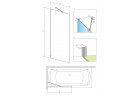 Шторки на ванну Radaway Idea PNJ 50, стекло бесцветное, 500-510x1500mm, profil хром