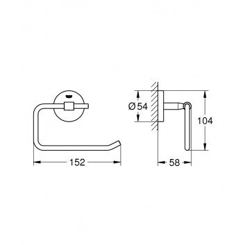 Бумагодержатель Grohe Baucosmopolitan, хром