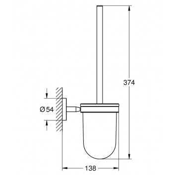 Ёршик для ванной Grohe Baucomopolitan, хром