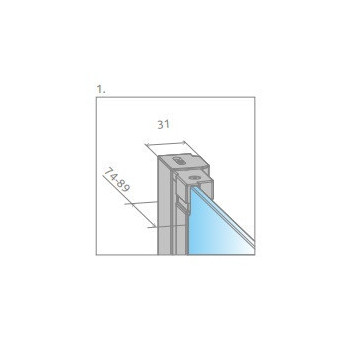 Шторки на ванну Radaway Nes PNJ 100, левый, стекло бесцветное, 100x150cm, profil хром