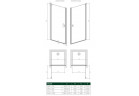 Двери для душа для ниши Radaway Nes 8 DWJ I 70, левые, стекло бесцветное, 700x2000mm, profil хром