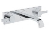 Смеситель для раковины Grohe Allure подвесная, 1/2", хром, на 3 отверстия, с панелью, размер S