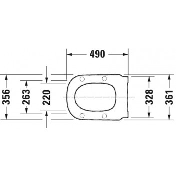 Сидение WC Duravit Darling New, с микролифтом, 46x37cm, белая