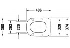 Сидение WC Duravit D-Code Vital, odbojnik угловой, длинный петля, 50x37cm, белая
