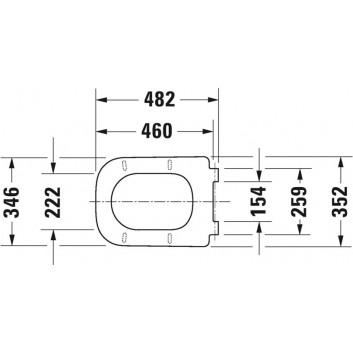 Сидение WC Duravit D-Code Vital, с микролифтом, 48x35cm, белая