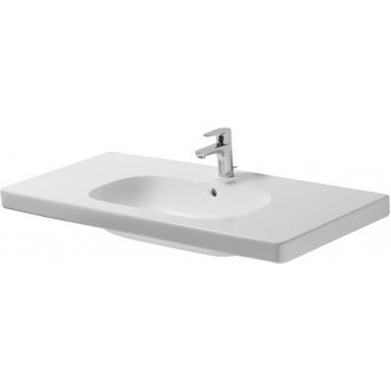 Раковина с тумбой Duravit D-Code, 105x48cm, без отверстия для смесителя, белая