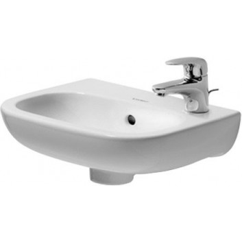 Раковина подвесная Duravit D-Code Med, 85x48cm, без отверстия для смесителя, белая