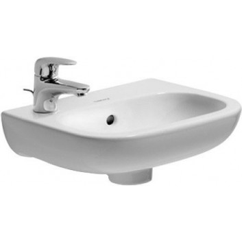 Раковина подвесная Duravit D-Code Med, 85x48cm, без отверстия для смесителя, белая