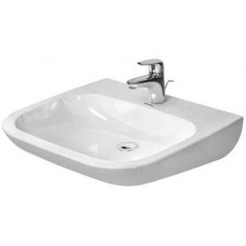 Раковина подвесная Duravit D-Code Vital, 60x56cm, otwór pod baterię, z переливом, белая