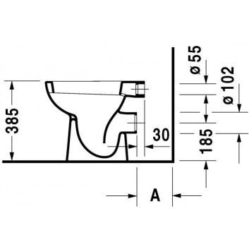 Раковина напольный Duravit D-Code, 48x35cm, перелив горизонтальный, HygieneGlaze, белая