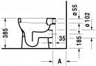 Раковина напольный Duravit D-Code, 48x35cm, перелив горизонтальный, HygieneGlaze, белая