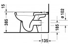 Раковина напольный Duravit D-Code, 65x36cm, перелив горизонтальный, HygieneGlaze, белая