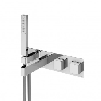 Термостатическая смеситель душевая Bruma Adamastor, скрытая, 2 выходы wody, душевой набор, хром