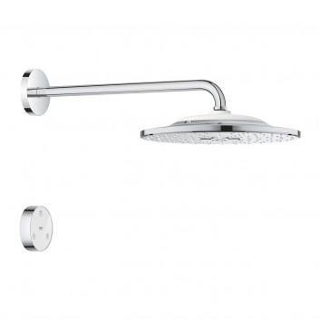 Верхний душ Grohe Rainshower SmartConnect 310, круглая, диаметр 310mm, 2 strumienie, держатель настенные 422mm, pilot do zmiany strumienia, хром