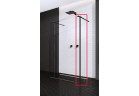 Боковая стенка для кабины Walk-In Radaway Modo New Black II 30 cm x 200cm, чёрный, стекло бесцветное