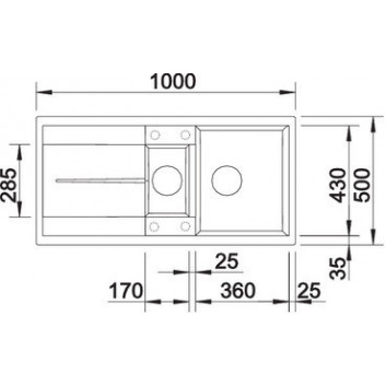 Zlewozmywak do zabudowy 100x50 cm Blanco BLANCOMETRA 6 S- sanitbuy.pl