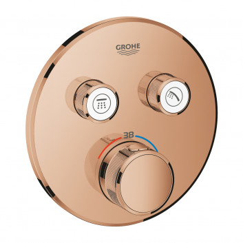 Смеситель скрытый Grohe Grohtherm SmartControl термостатическая 2-приёмники wody, polished nickel