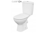 Kompakt WC Cersanit Arteco CleanOn, bezkołnierzowa раковина, 66,5x36cm, polipropylenowa крышка с микролифтом, перелив горизонтальный, doprowadzenie wody z boku, белый