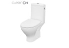 Kompakt WC Cersanit Moduo CleanOn, bezkołnierzowa раковина, 65,5x35,5cm, крышка с микролифтом, перелив горизонтальный, doprowadzenie wody od boku, белый