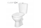 Kompakt WC Cersanit Arteco CleanOn, bezkołnierzowa раковина, 66,5x36cm, duroplastowa крышка с микролифтом, перелив горизонтальный, doprowadzenie wody z dołu, белый