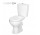 Kompakt WC Cersanit Arteco CleanOn, bezkołnierzowa раковина, 66,5x36cm, duroplastowa крышка с микролифтом, перелив горизонтальный, doprowadzenie wody z dołu, белый