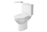 Kompakt WC Cersanit City CleanOn, 67x37,5cm, раковина bezkołnierzowa, сидение duroplastowa с микролифтом, перелив горизонтальный, doprowadzenie wody od boku, белый