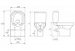 Kompakt WC Cersanit Carina, 62,5x35,5cm, сидение duroplastowa с микролифтом, перелив горизонтальный, doprowadzenie wody od dołu, белый