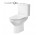 Kompakt WC Cersanit City CleanOn, 67x37,5cm, раковина bezkołnierzowa, сидение slim duroplastowa с микролифтом, перелив горизонтальный, doprowadzenie wody od boku, белый