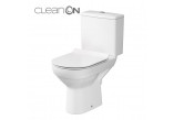 Kompakt WC Cersanit City CleanOn, 67x37,5cm, раковина bezkołnierzowa, сидение slim duroplastowa с микролифтом, перелив горизонтальный, doprowadzenie wody od boku, белый